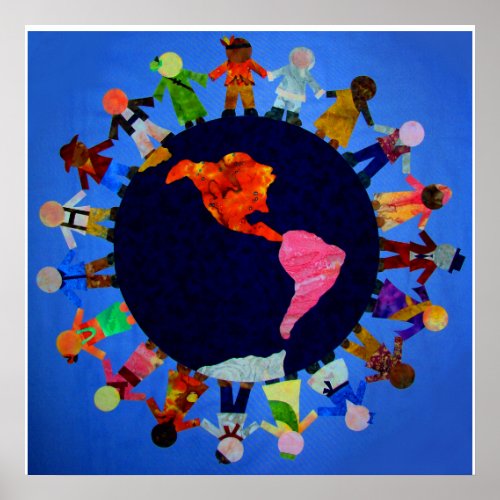 Children around the World Canvas Print Poster