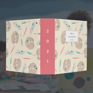 Children Artwork Artist Paint Palette Keepsake 3 Ring Binder