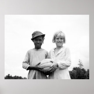 Children at Hill House, Mississippi - 1936 Poster