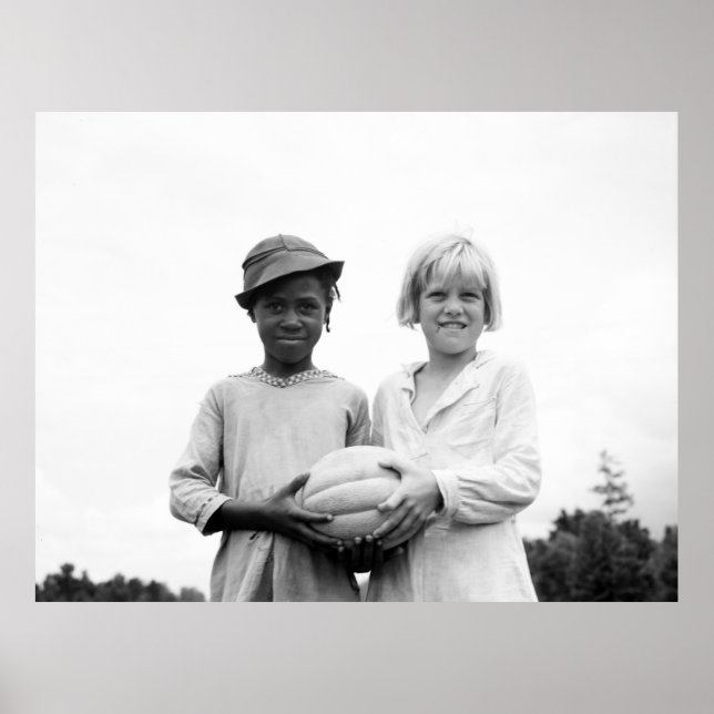 Children at Hill House, Mississippi - 1936 Poster (Front)