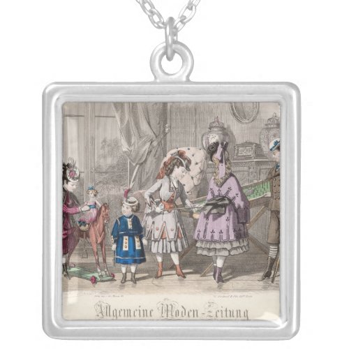 Children at Play Silver Plated Necklace
