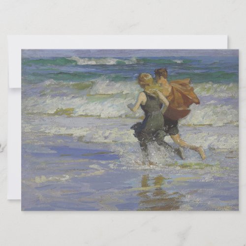 Children at the Beach by Edward Henry Potthast Card
