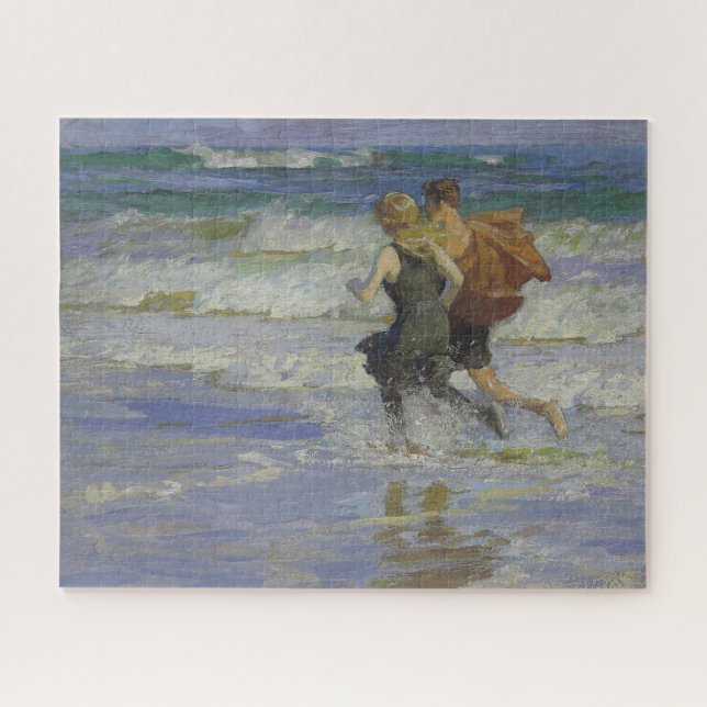 Children at the Beach (by Edward Henry Potthast) Jigsaw Puzzle (Horizontal)