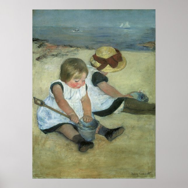 Children at the Seashore 1885 Poster (Front)