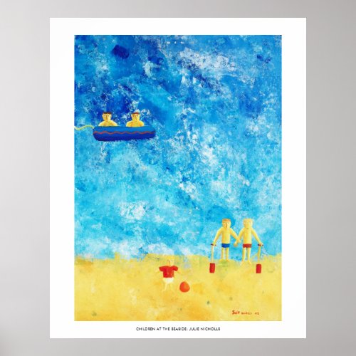 Children at the Seaside Contemporary Art Print
