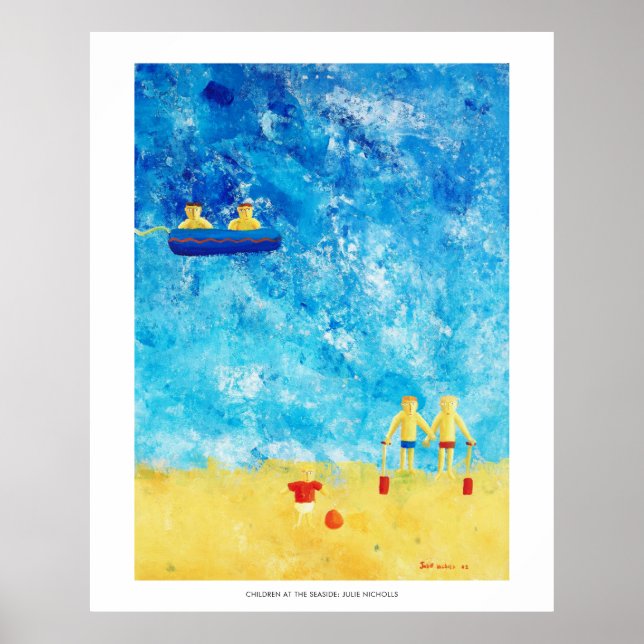 Children at the Seaside Contemporary Art Print (Front)