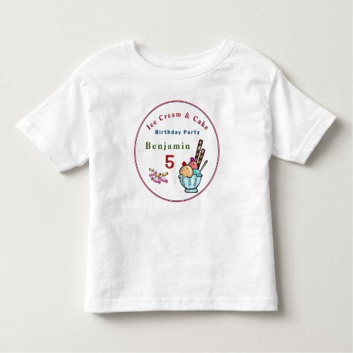 Children Birthday Party Fun Cute Toddler T_shirt