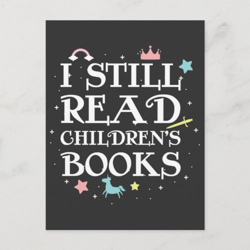 Children Books Reader Cute Reading Librarian Postcard
