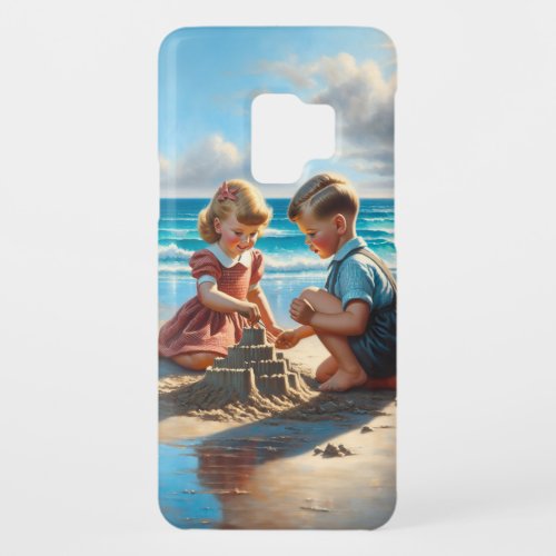 Children Building a Sandcastle on the Beach  Case_Mate Samsung Galaxy S9 Case