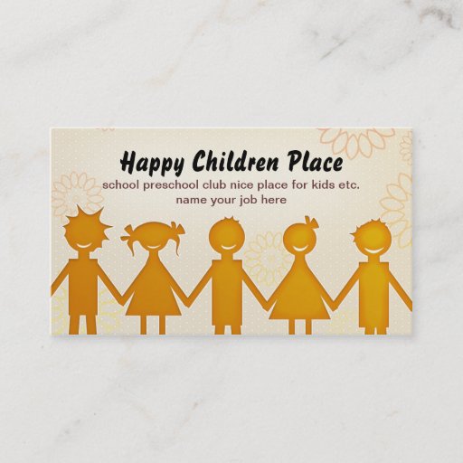 Customizable children business card