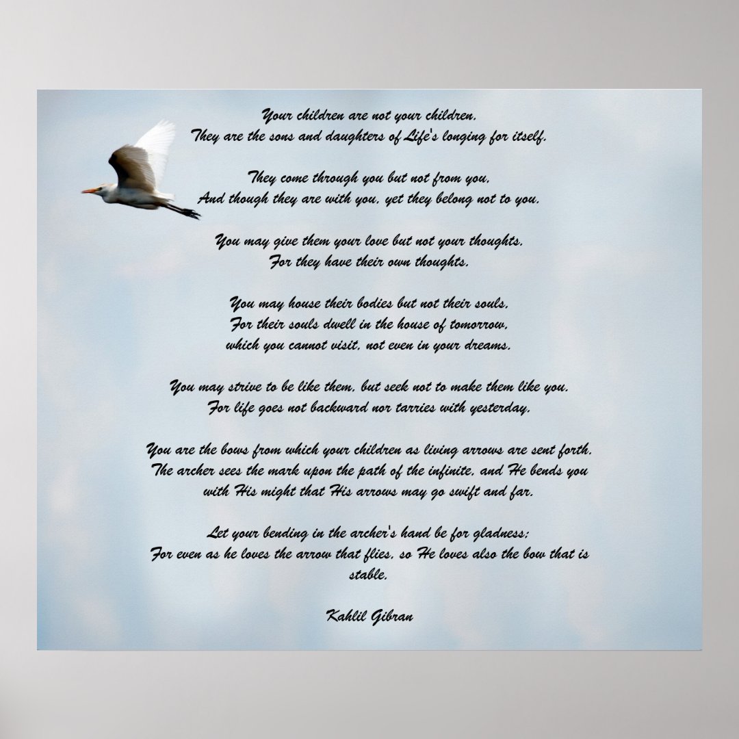 Children by Kahlil Gibran Poster | Zazzle
