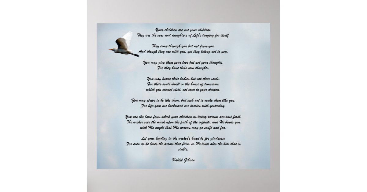Children by Kahlil Gibran Poster | Zazzle