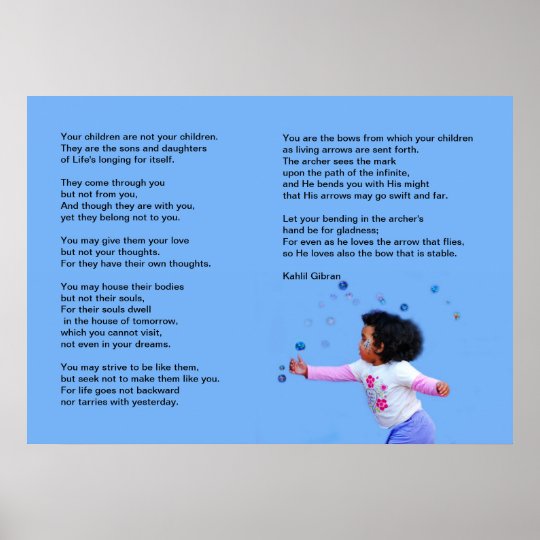 Children by Kahlil Gibran Poster | Zazzle.com