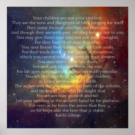 Children by Kahlil Gibran Poster | Zazzle.com