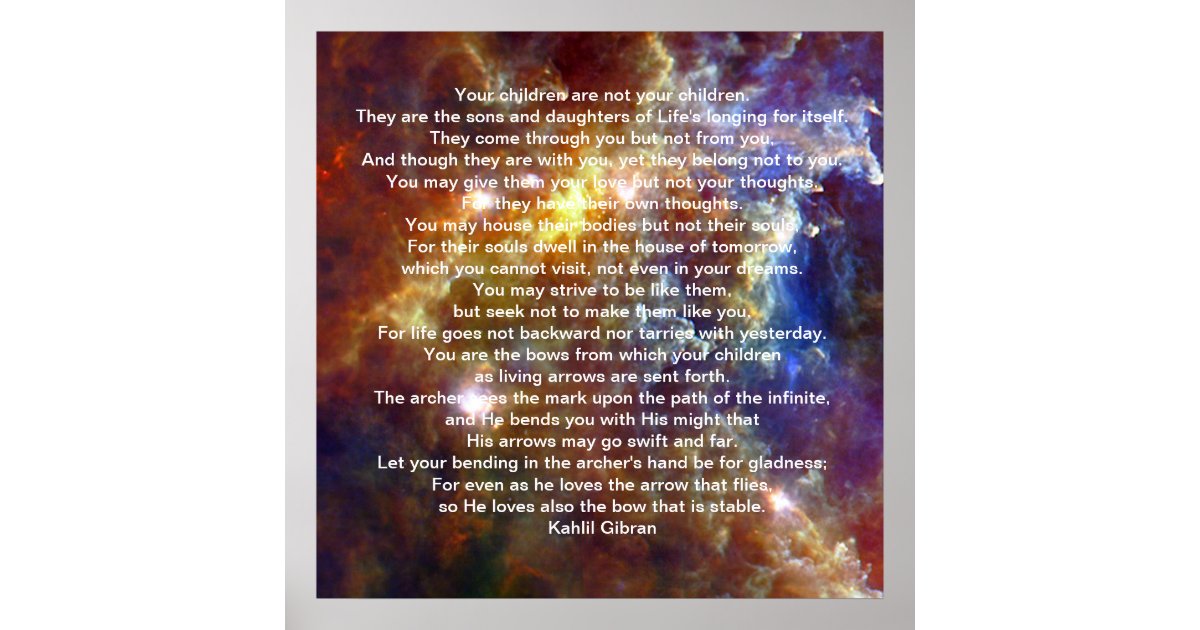 Children by Kahlil Gibran Poster | Zazzle