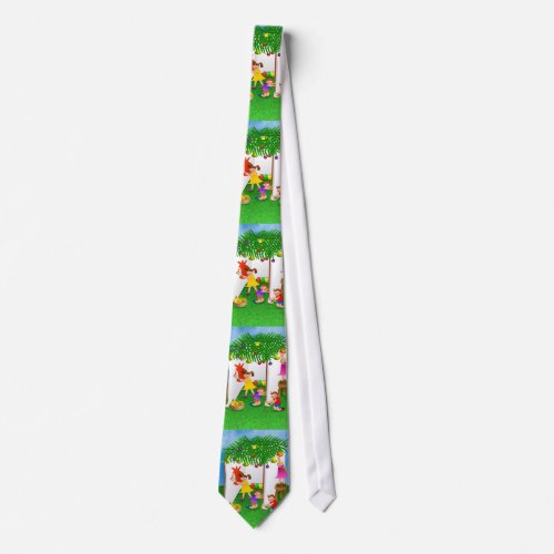 Children Celebrating the Jewish Feast of Sukkot Tie