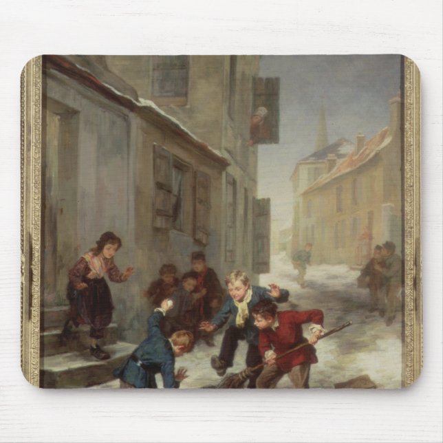 Children Chasing a Rat Mouse Pad (Front)
