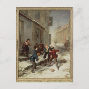 Children Chasing a Rat Postcard