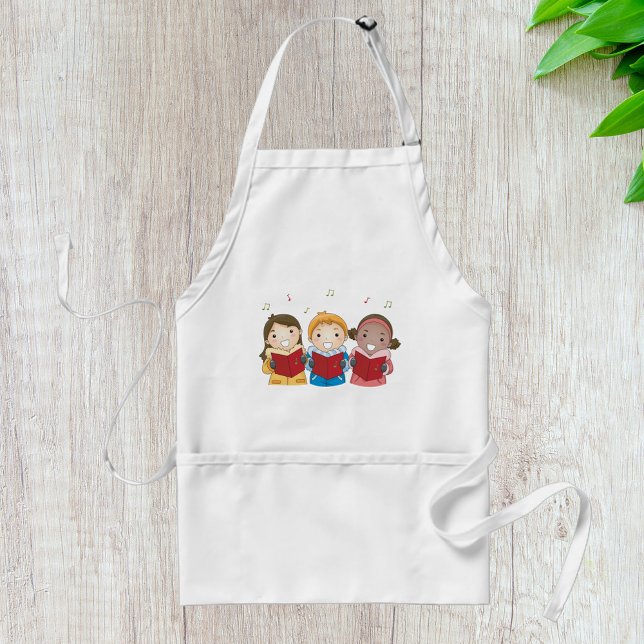 Children Christmas Carolers Winter Holiday Choir Adult Apron (Creator Uploaded)