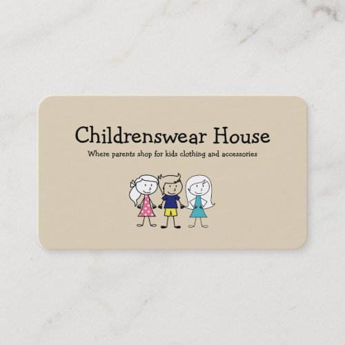 Children Clothing Store Business Card