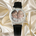 Children custom photo names year mom watch<br><div class="desc">Add Your own favorite photo.  Black numbers. A white photo overlay. Personalize and add their names and year,  black letters.
Perfect for your mother,  mom</div>