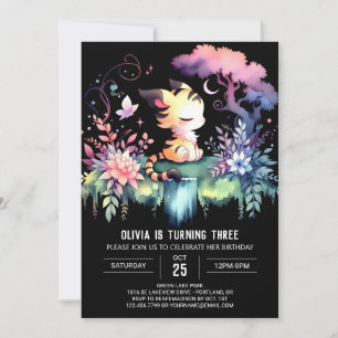Children Digital Tiger Birthday Invitation