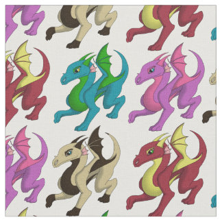 Children Dragons Fabric