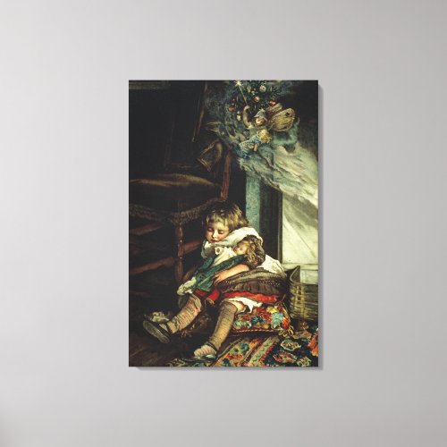 Children dreaming of toys canvas print