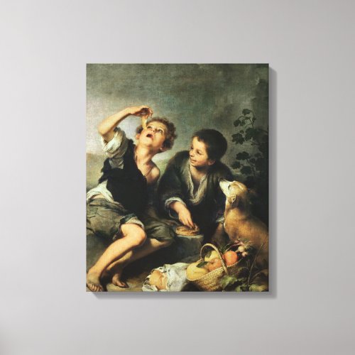 Children Eating a Pie 1670_75 Canvas Print