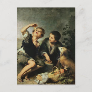 Children Eating a Pie, 1670-75 Postcard