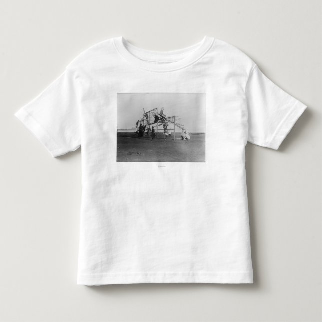 Children Enjoying Playground Swingset Toddler T-shirt (Front)