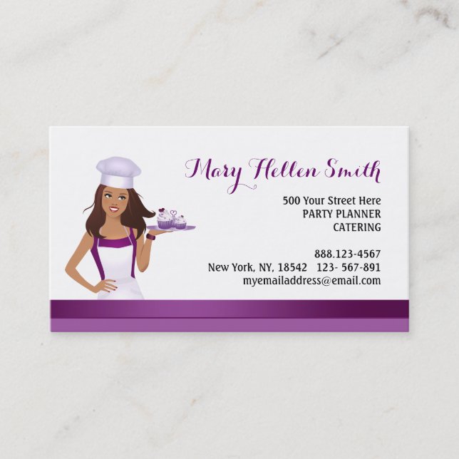 Children Events Party Planner Card Template (Front)