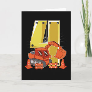 Children excavator 4th birthday Children Card