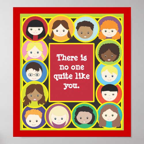 Children Faces Teachers Classroom Poster