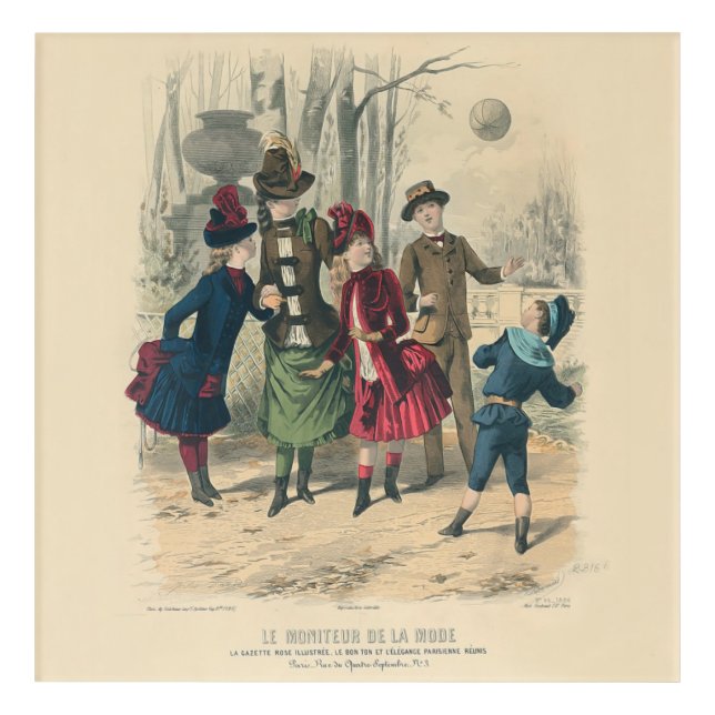 Children Family Antique Victorian Chilld Acrylic Print (Front)