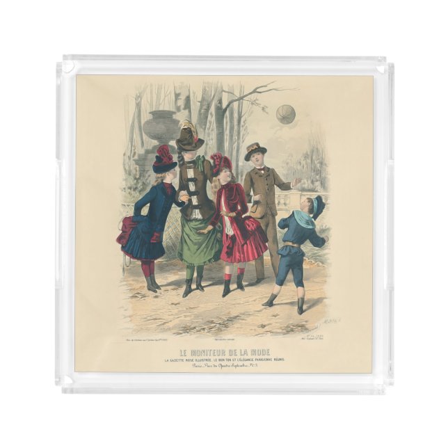 Children Family Antique Victorian Chilld Acrylic Tray (Front)