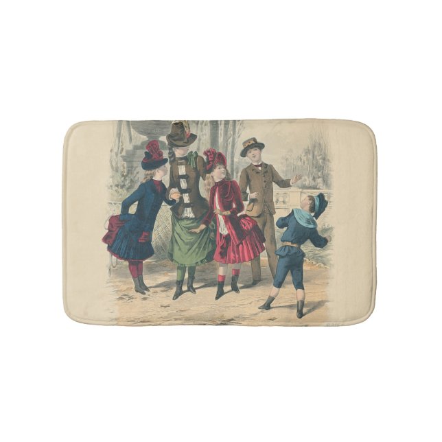 Children Family Antique Victorian Chilld Bath Mat (Front)