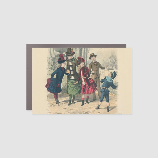 Children Family Antique Victorian Chilld Car Magnet (Front)