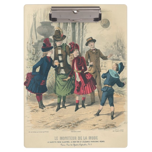 Children Family Antique Victorian Chilld Clipboard (Front)