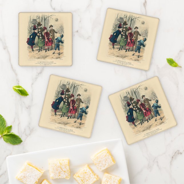 Children Family Antique Victorian Chilld Coaster Set (In Situ)