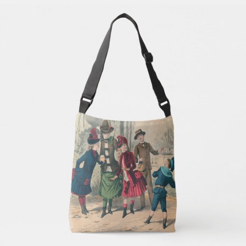 Children Family Antique Victorian Chilld Crossbody Bag