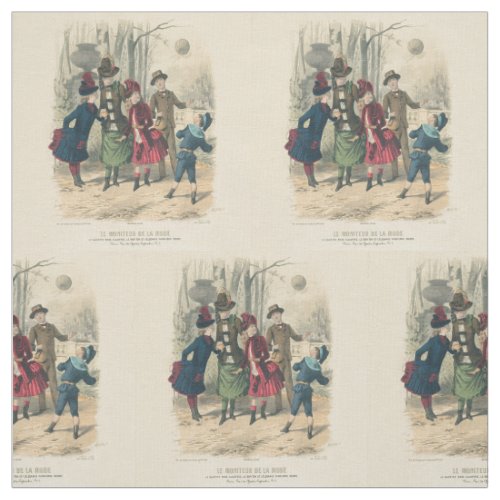 Children Family Antique Victorian Chilld Fabric