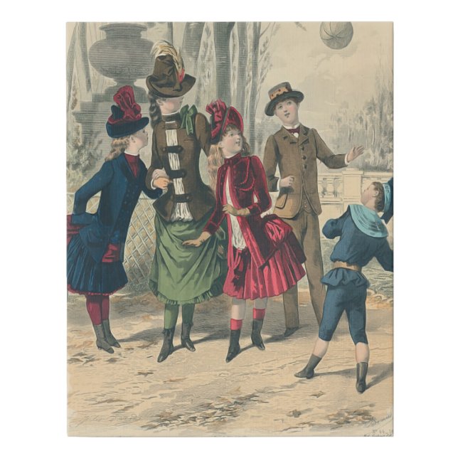 Children Family Antique Victorian Chilld Faux Canvas Print (Front)