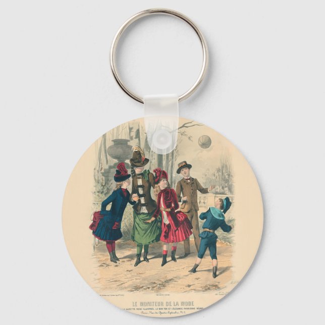 Children Family Antique Victorian Chilld Keychain (Front)