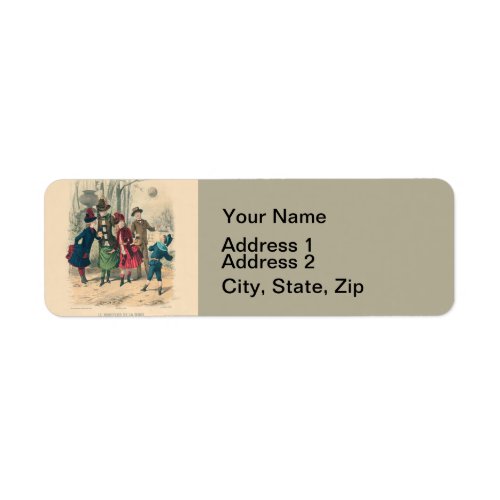 Children Family Antique Victorian Chilld Label