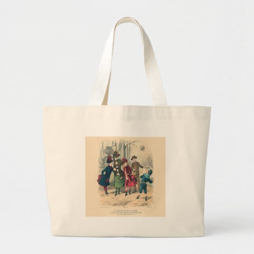 Children Family Antique Victorian Chilld Large Tote Bag