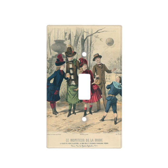 Children Family Antique Victorian Chilld Light Switch Cover (Front)