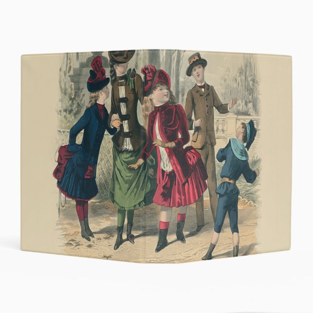 Children Family Antique Victorian Chilld Mini Binder (Background)
