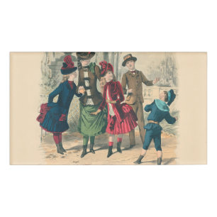 Children Family Antique Victorian Chilld Name Tag