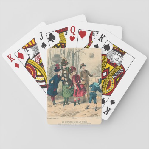 Children Family Antique Victorian Chilld Poker Cards